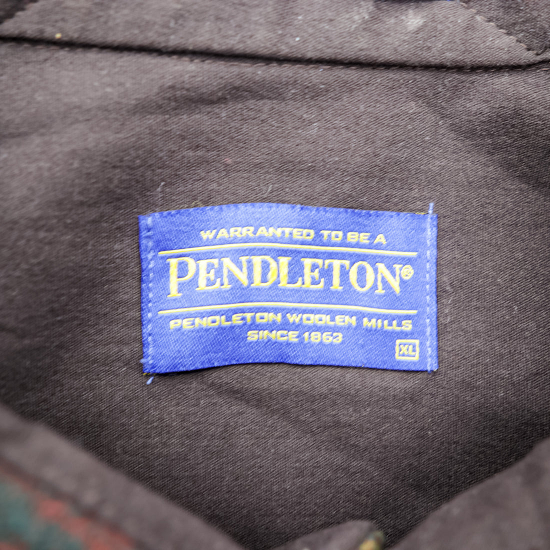 PENDLETON フランネルシャツ 長袖 ウールシャツ XL チェック グリーン FIELD SHIRT USA VIRGIN WOOL 胸ポケット