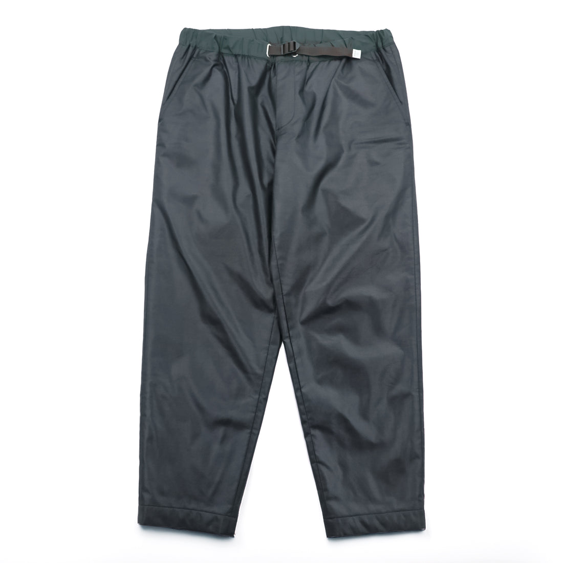 kolor BEACON Padded Coated Belted Pants L Gray Waterproof Outdoor Webbing Belt Wide Tapered 21WBM-P007132 Made in Japan