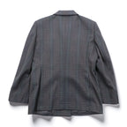 Vintage Burberrys Double Breasted Blazer Jacket Glen Check Plaid Navy Mens 90s