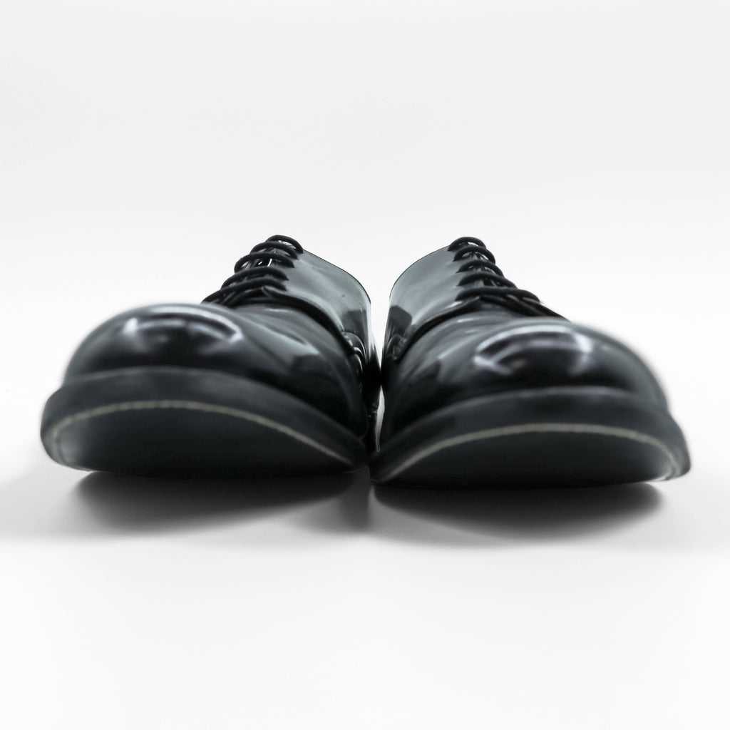 US NAVY 80s Made in USA Vintage Service Shoes 30cm Black CRADDOCK-TERRY US Navy