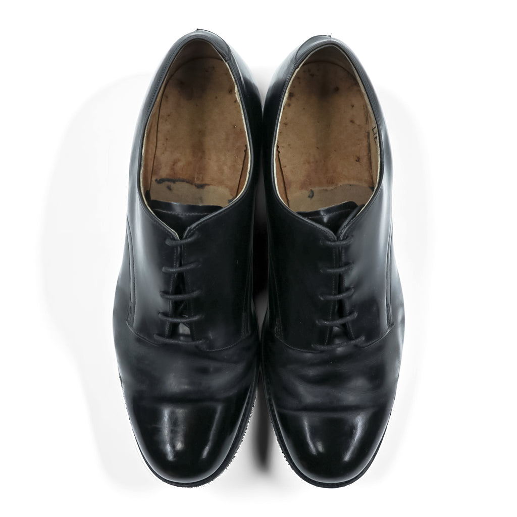 US NAVY 80s Made in USA Vintage Service Shoes 30cm Black CRADDOCK-TERRY US Navy