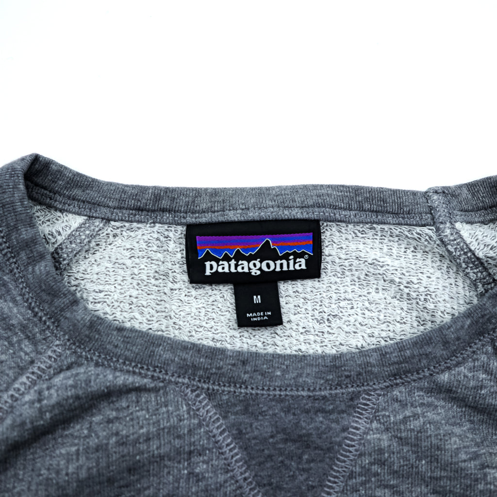 Patagonia オーガニックコットン クルーネック スウェット トレーナー M グレー 胸ポケット 26375