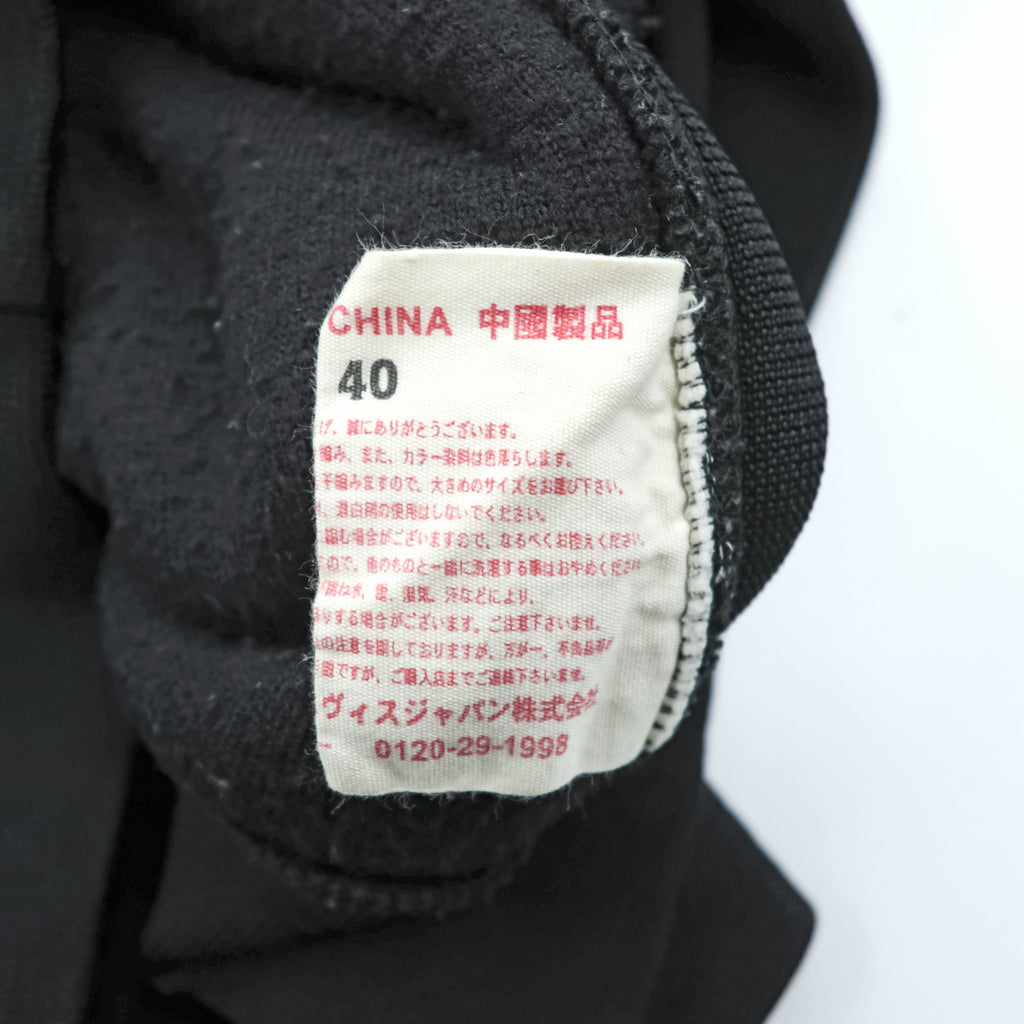 EVISU (YAMANE GUARANTEED) Boa Fleece Hoodie L Black Pullover Front Kangaroo Pocket