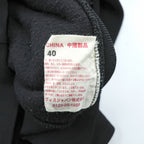EVISU (YAMANE GUARANTEED) Boa Fleece Hoodie L Black Pullover Front Kangaroo Pocket