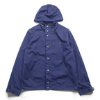 Polo Ralph Lauren 90s Mountain Parka M Drawstring Double Zip Small Pony Embroidery Elbow Patches