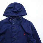 Polo Ralph Lauren 90s Mountain Parka M Drawstring Double Zip Small Pony Embroidery Elbow Patches