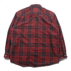 Pendleton Wool Shirt XL Red Black Ombre Shadow Check Buffalo Plaid Button Down