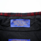 Pendleton Wool Shirt XL Red Black Ombre Shadow Check Buffalo Plaid Button Down
