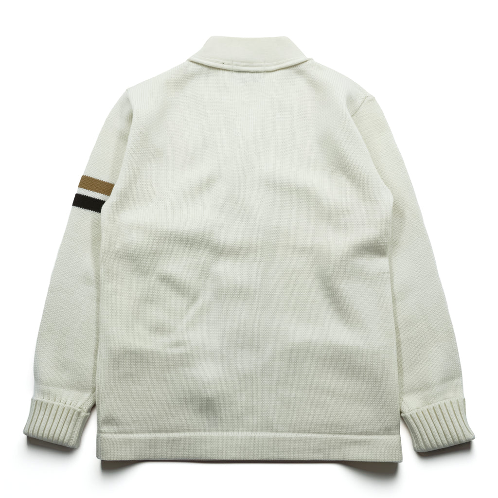 VAN -JAC- 70s Made in Japan Lettered Knit Cardigan, Size M, Ivy Patch