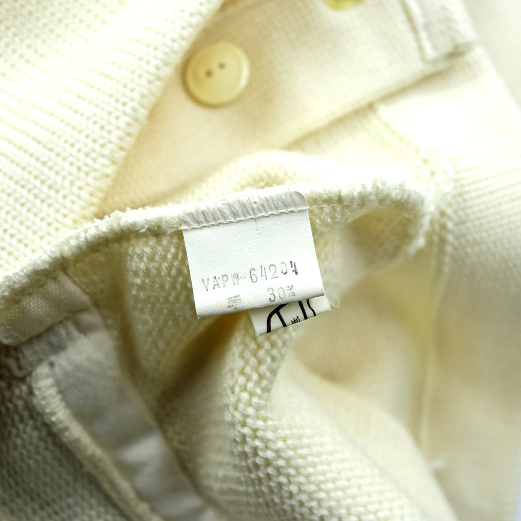 VAN -JAC- 70s Made in Japan Lettered Knit Cardigan, Size M, Ivy Patch
