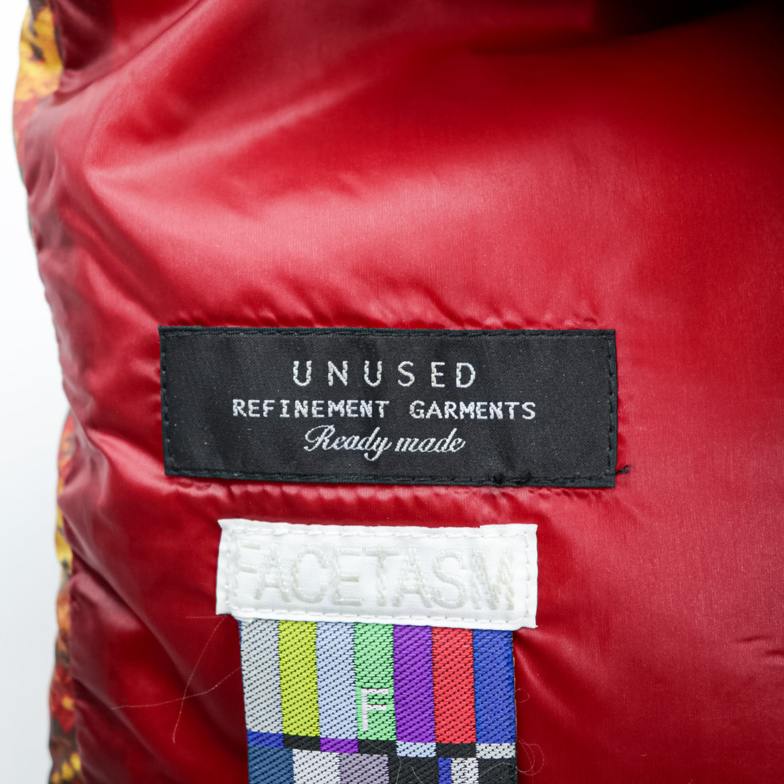 FACETASM × Unused Puffer Down Scarf Neck Warmer Patterned