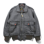 Vintage 90s TIME & TIDE Leather Flight Jacket G-1 Style Dark Brown Size 40 Bomber Fur Collar