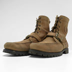 Polo Ralph Lauren Ranger Boots Moccasin Lace-up Boots 28cm Camel Leather Strap Lug Sole 812089030