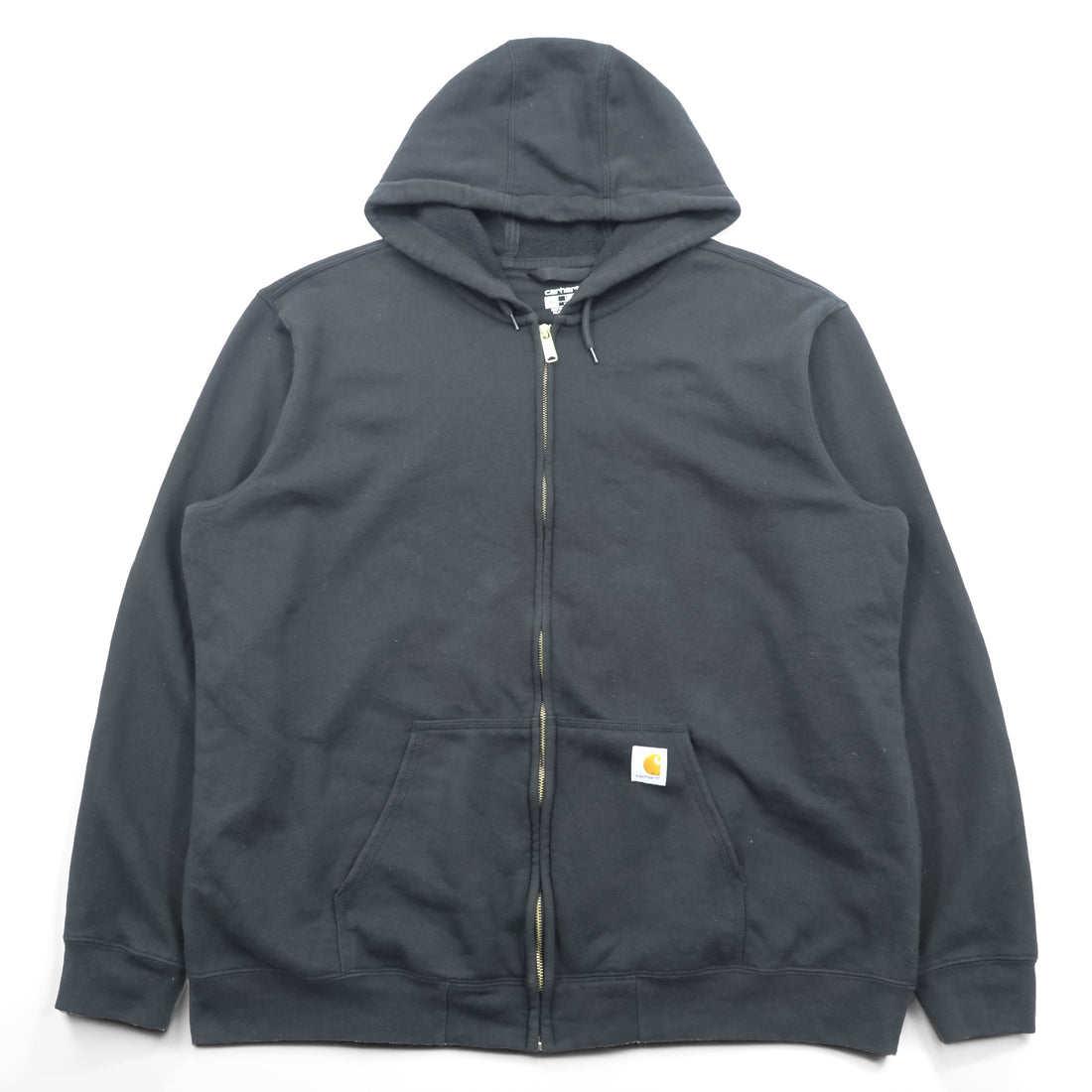 Carhartt Midweight Zip Hoodie XL Black Front Pocket LOOSE FIT K122