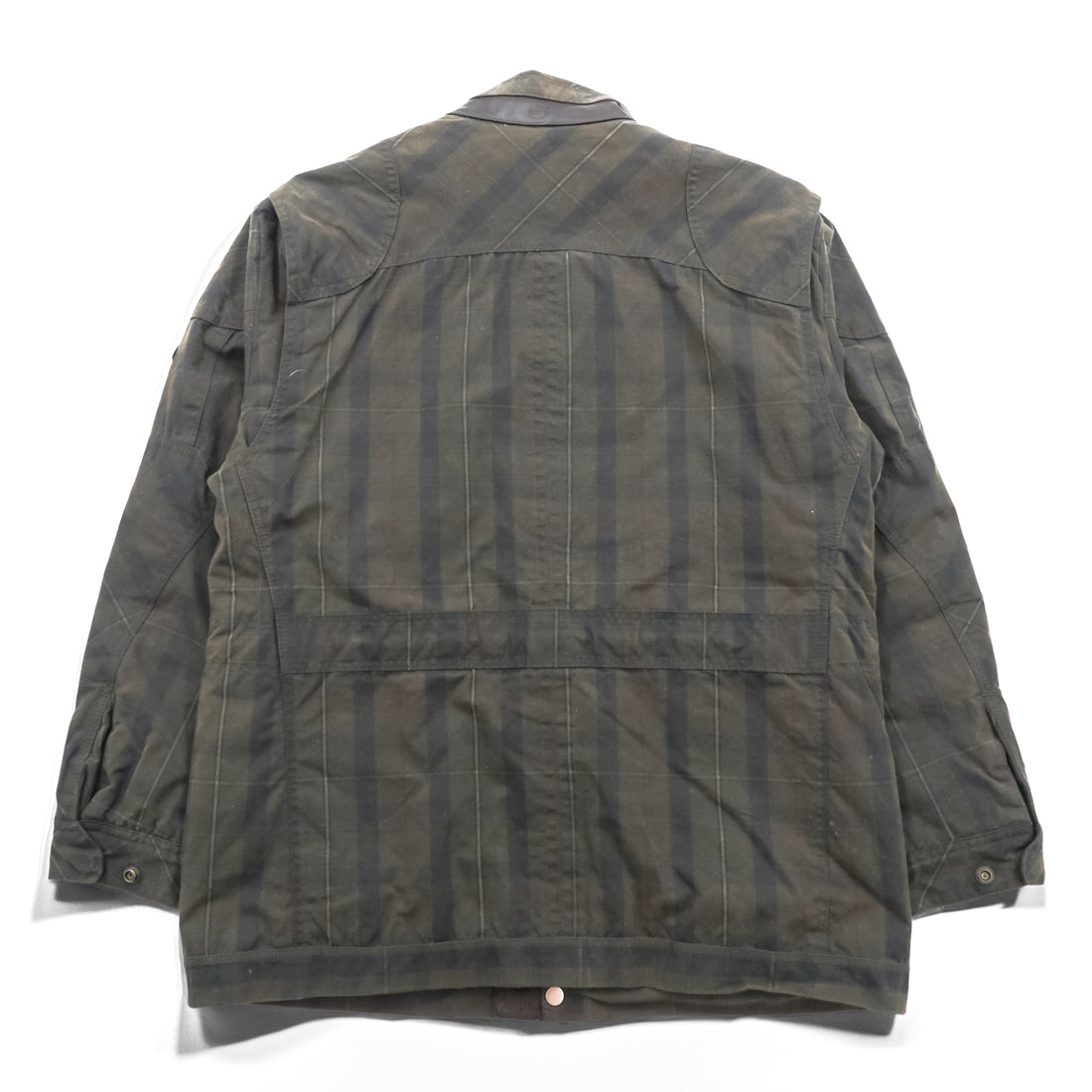 Timberland British Millerain Waxed Cotton Jacket Plaid L Hunting Field Coat Check