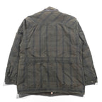 Timberland British Millerain Waxed Cotton Jacket Plaid L Hunting Field Coat Check