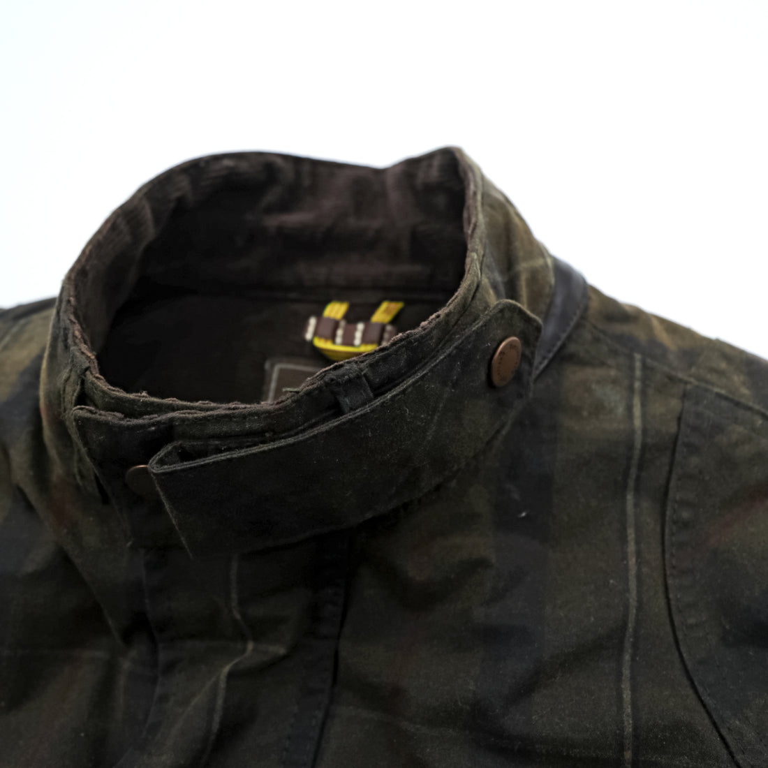 Timberland British Millerain Waxed Cotton Jacket Plaid L Hunting Field Coat Check