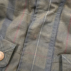 Timberland British Millerain Waxed Cotton Jacket Plaid L Hunting Field Coat Check