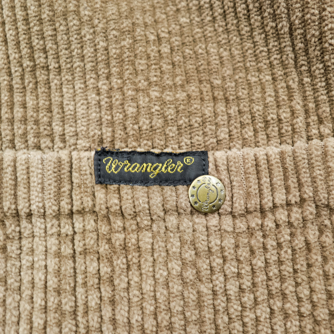Wrangler 90年代 USA製 コーデュロイ ワークシャツ L ブラウン 胸ポケット スナップボタン