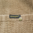 Wrangler 90年代 USA製 コーデュロイ ワークシャツ L ブラウン 胸ポケット スナップボタン
