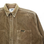 Wrangler 90年代 USA製 コーデュロイ ワークシャツ L ブラウン 胸ポケット スナップボタン