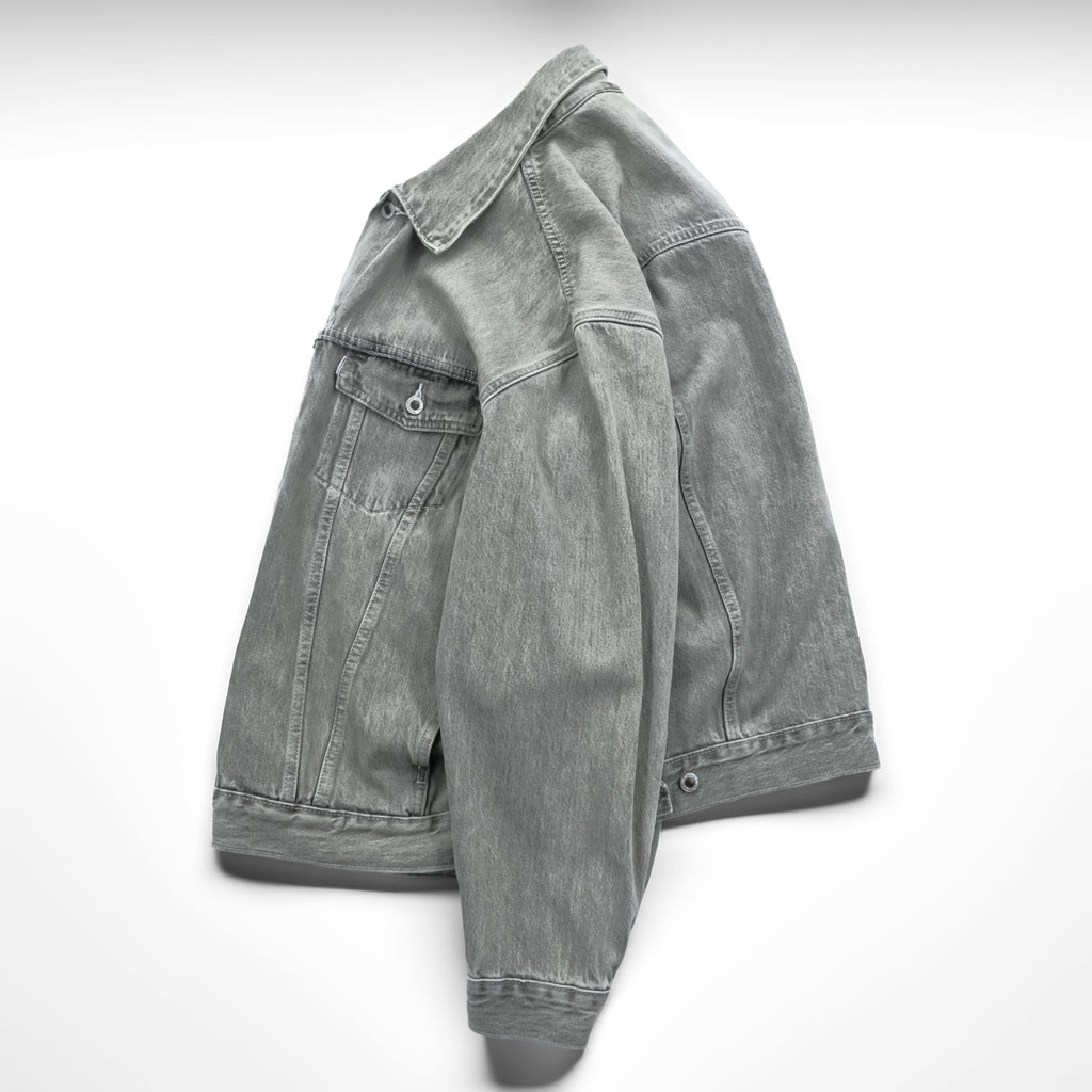 Levi's SilverTab Denim Jacket XL Gray Faded Black Trucker Jacket Loose Fit