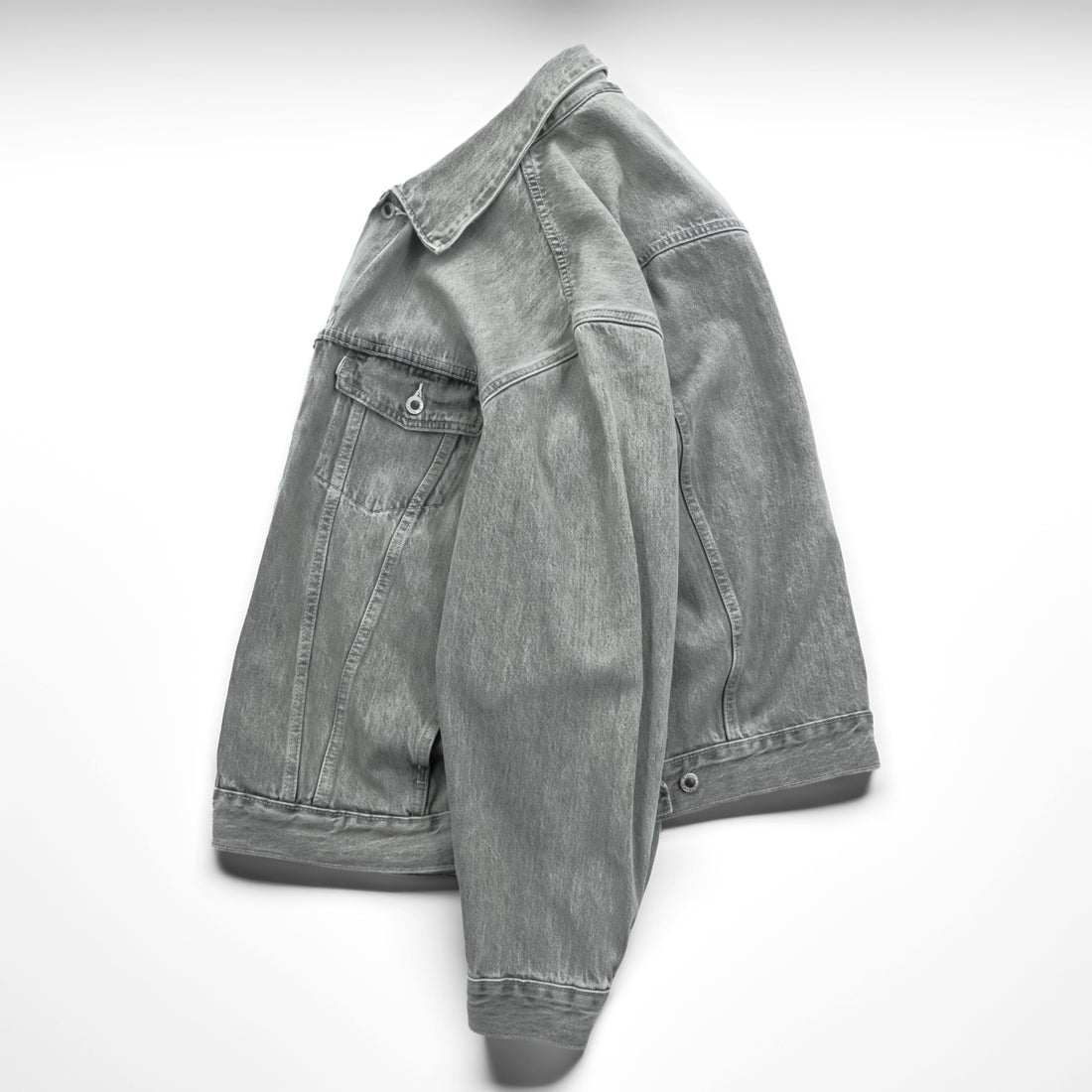 Levi's SilverTab Denim Jacket XL Gray Faded Black Trucker Jacket Loose Fit