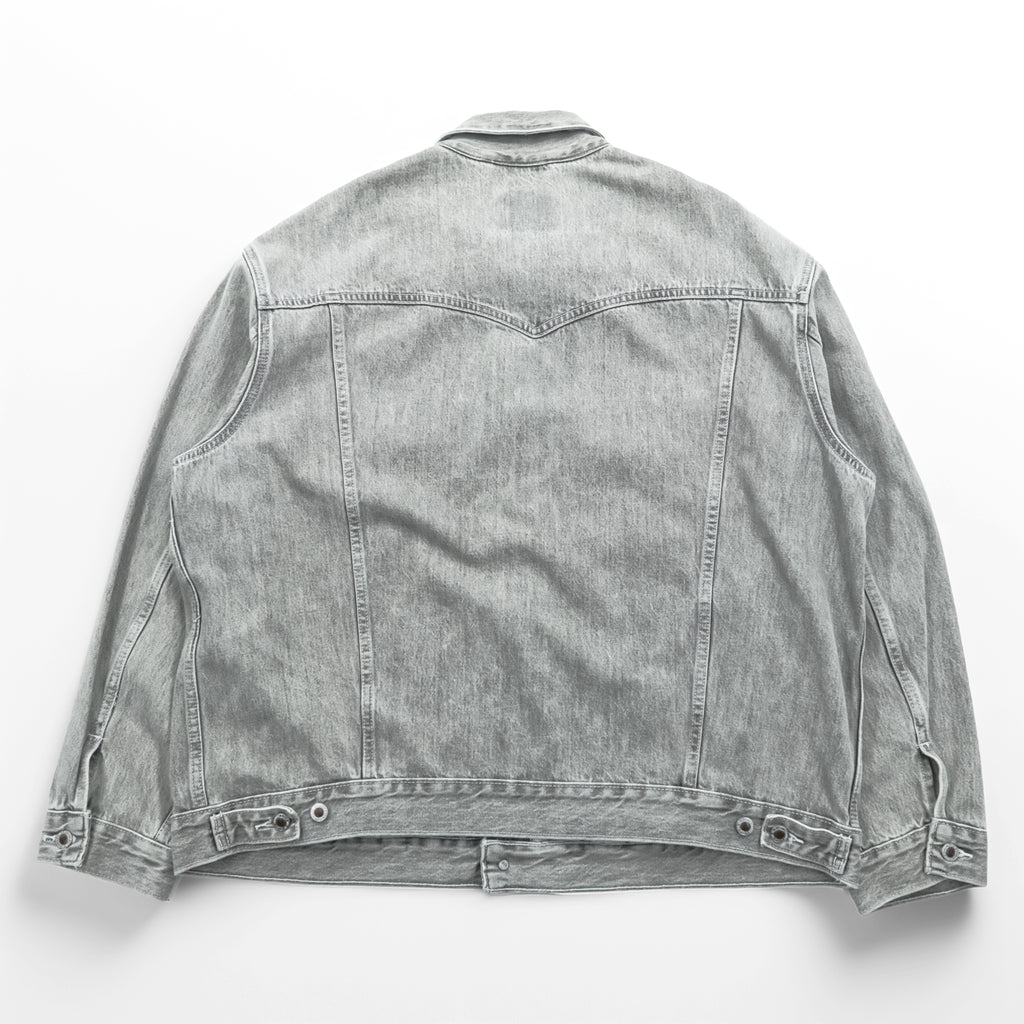 Levi's SilverTab Denim Jacket XL Gray Faded Black Trucker Jacket Loose Fit