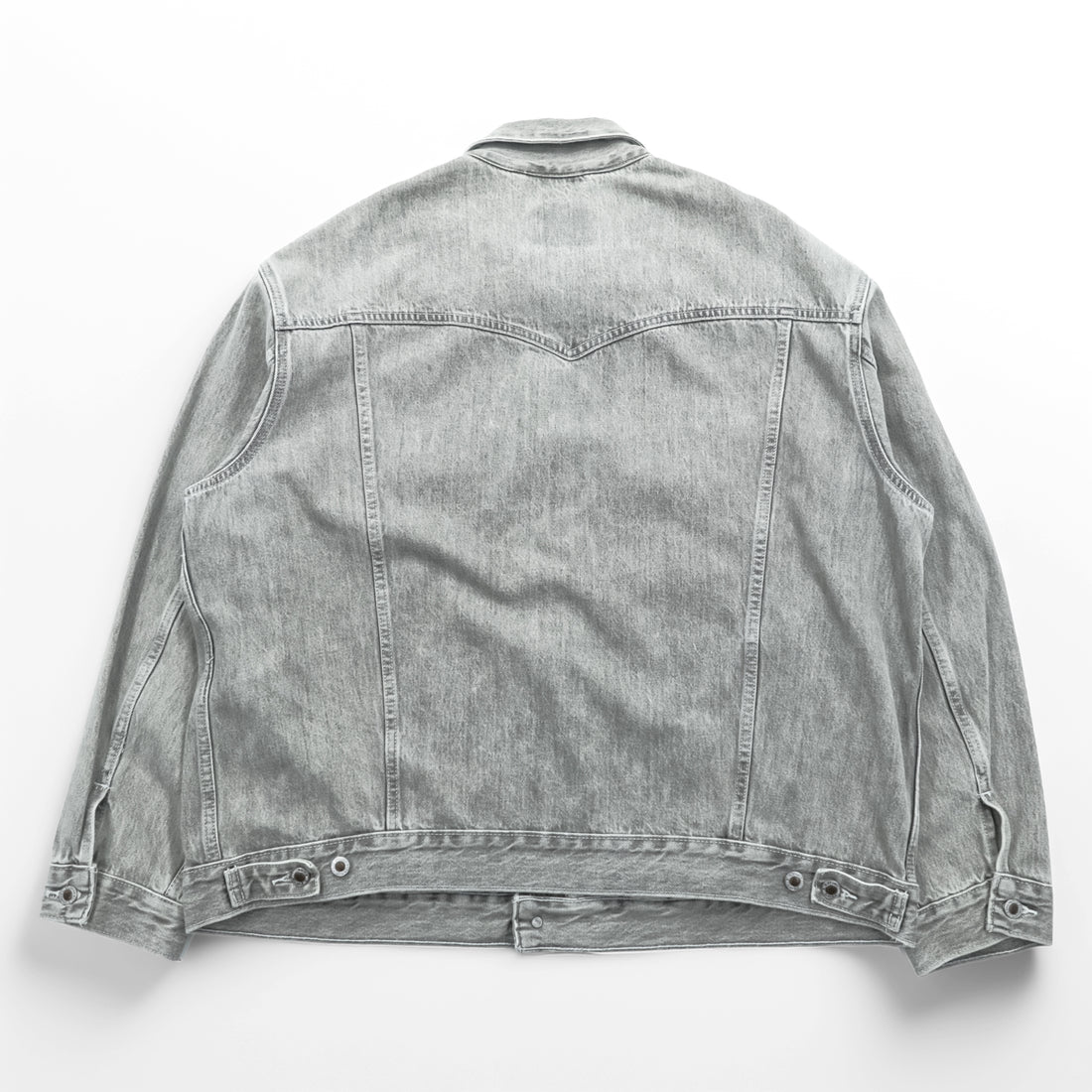 Levi's SilverTab Denim Jacket XL Gray Faded Black Trucker Jacket Loose Fit