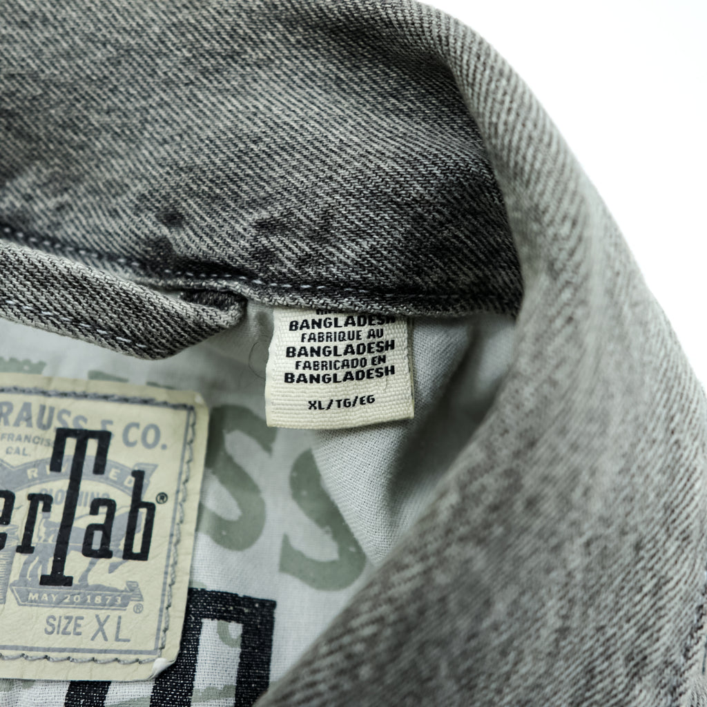 Levi's SilverTab Denim Jacket XL Gray Faded Black Trucker Jacket Loose Fit
