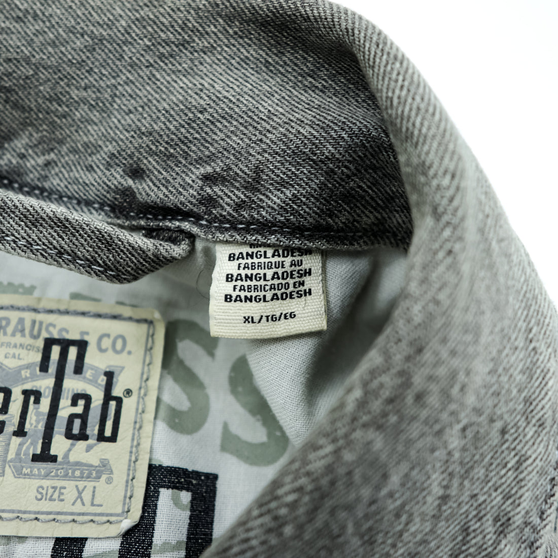 Levi's SilverTab Denim Jacket XL Gray Faded Black Trucker Jacket Loose Fit