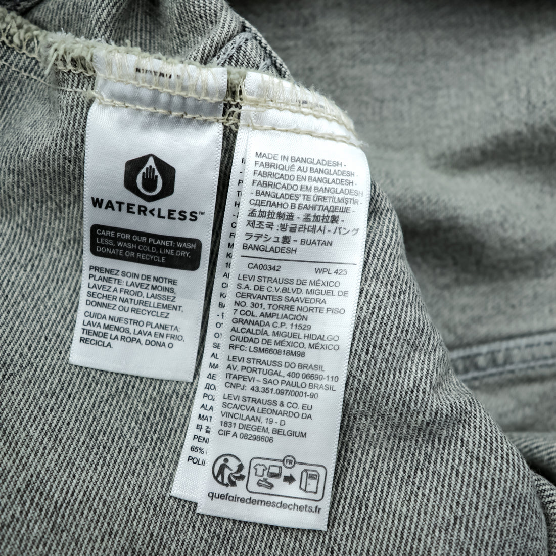 Levi's SilverTab Denim Jacket XL Gray Faded Black Trucker Jacket Loose Fit