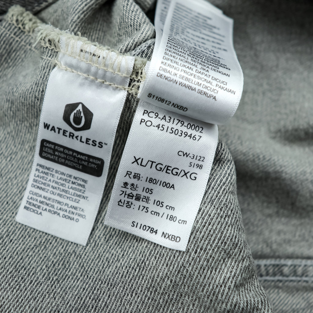 Levi's SilverTab Denim Jacket XL Gray Faded Black Trucker Jacket Loose Fit