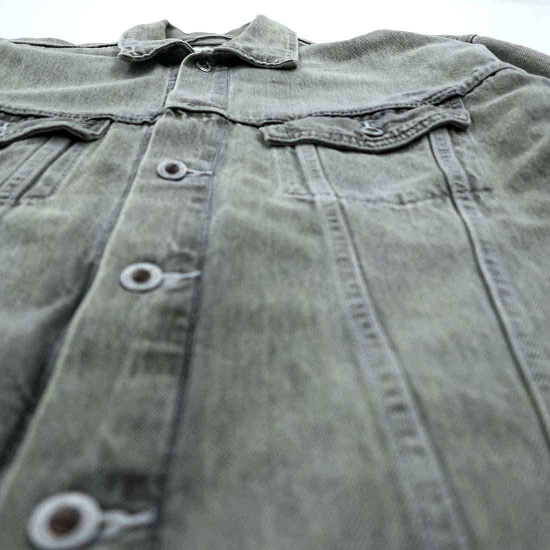 Levi's SilverTab Denim Jacket XL Gray Faded Black Trucker Jacket Loose Fit