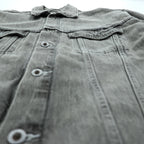 Levi's SilverTab Denim Jacket XL Gray Faded Black Trucker Jacket Loose Fit