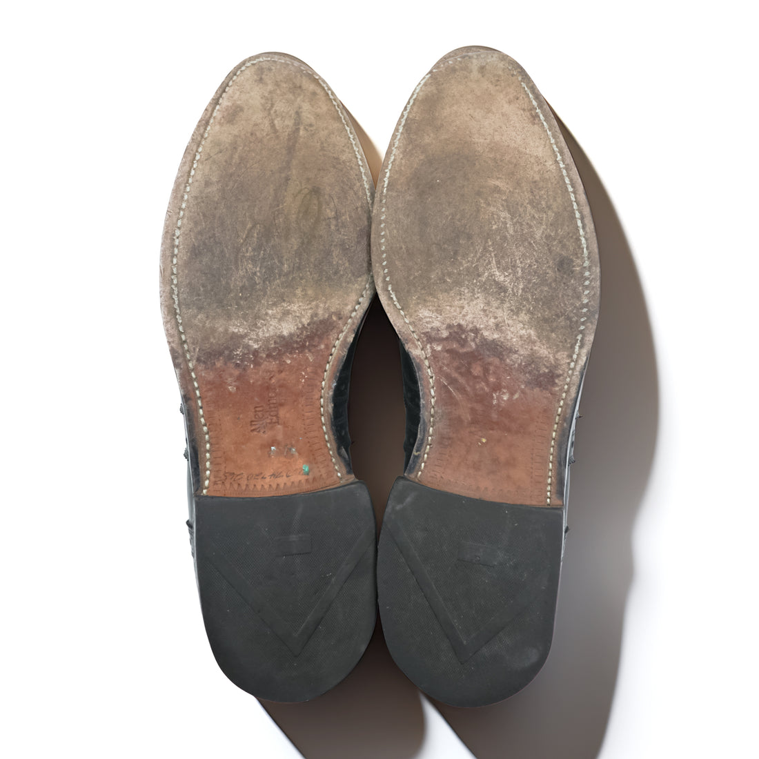 Vintage Allen Edmonds Fairhaven Wingtip Oxford Black Leather Shoes 9.5 D USA Made