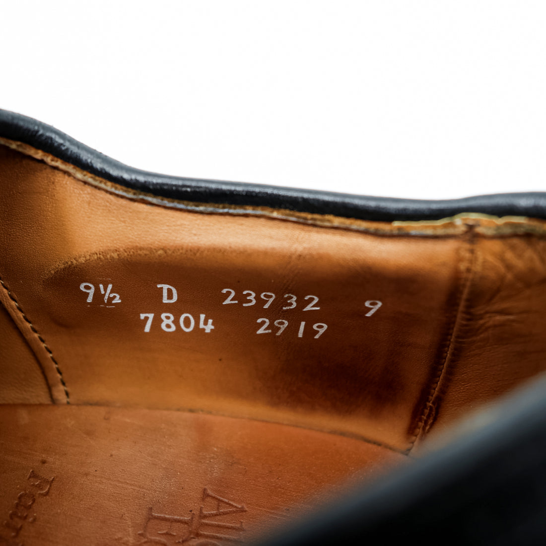 Vintage Allen Edmonds Fairhaven Wingtip Oxford Black Leather Shoes 9.5 D USA Made