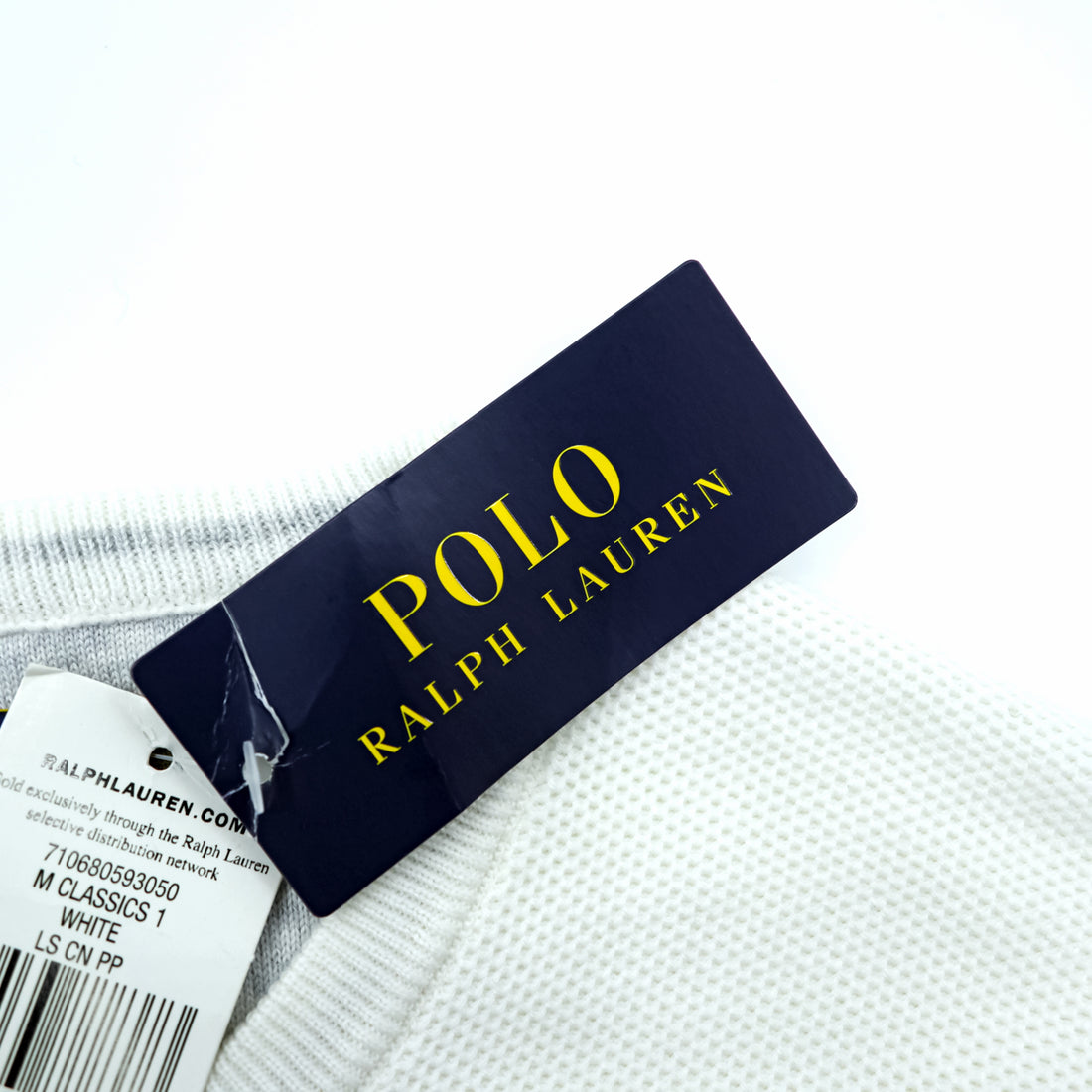 Polo Ralph Lauren Pima Cotton Mesh Knit Sweater L White Unused