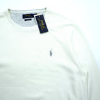 Polo Ralph Lauren Pima Cotton Mesh Knit Sweater L White Unused