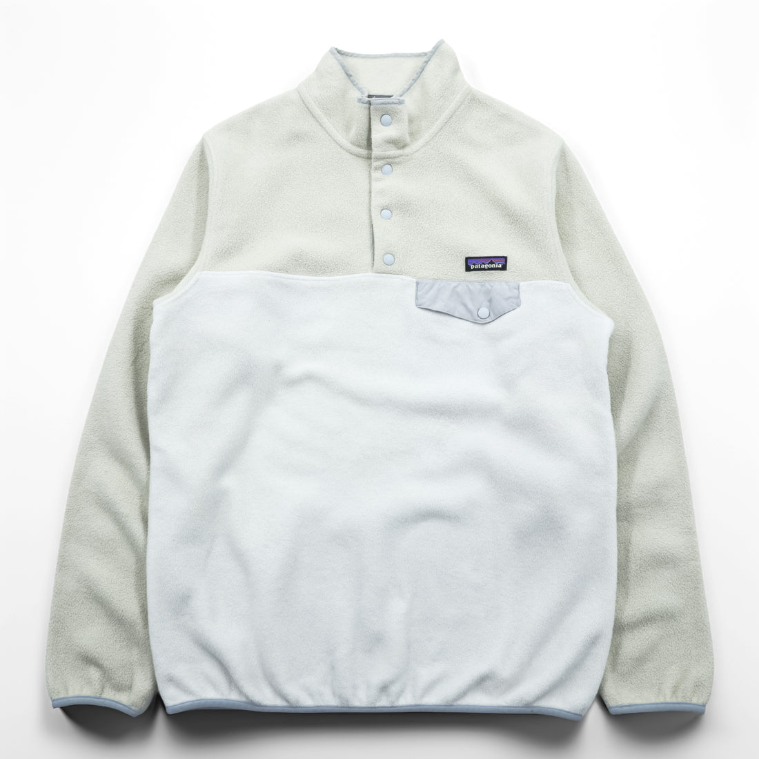 Patagonia Synchilla Snap-T Fleece L Oatmeal Two-tone Pullover Chest Pocket