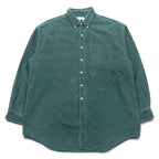 L.L.Bean 80年代 ヴィンテージ コーデュロイ ボタンダウンシャツ XL グリーン 胸ポケット