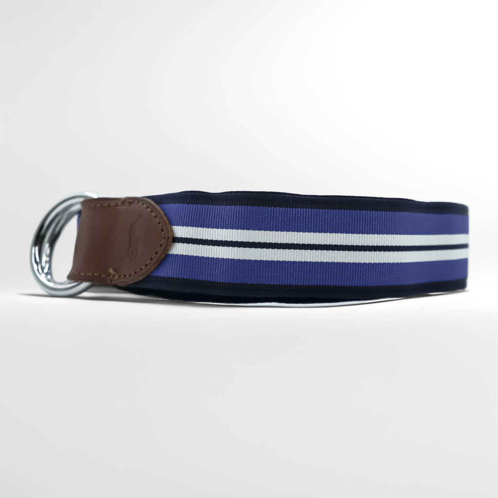 Polo Ralph Lauren リボンベルト Dリングベルト ストライプ ネイビー ホワイト