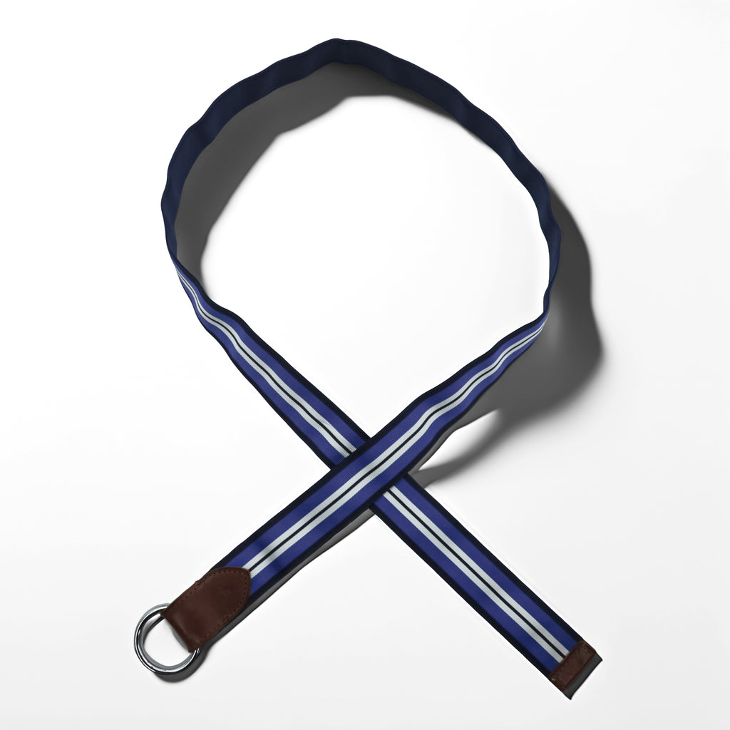 Polo Ralph Lauren リボンベルト Dリングベルト ストライプ ネイビー ホワイト