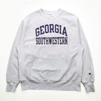Champion リバースウィーブ REVERSE WEAVE カレッジ スウェット トレーナー XL グレー GEORGIA SOUTHWESTERN アーチロゴ 青単タグ 復刻