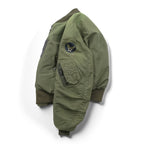 BUZZ RICKSON'S Type B-15C Olive(Modified) フライトジャケット S オリーブドラブ BR15323 ナイロン 中綿 CROWNジップ 復刻 日本製