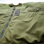 BUZZ RICKSON'S Type B-15C Olive(Modified) フライトジャケット S オリーブドラブ BR15323 ナイロン 中綿 CROWNジップ 復刻 日本製