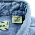 L.L.Bean 80年代 カナダ製 ヴィンテージ デニムシャツ L インディゴ ライトブルー 胸ポケット