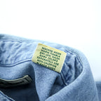 L.L.Bean 80年代 カナダ製 ヴィンテージ デニムシャツ L インディゴ ライトブルー 胸ポケット