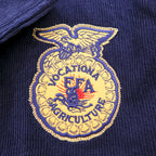 FFA Corduroy Jacket Navy Zip Work Jacket Indiana Colombia Chain Stitch