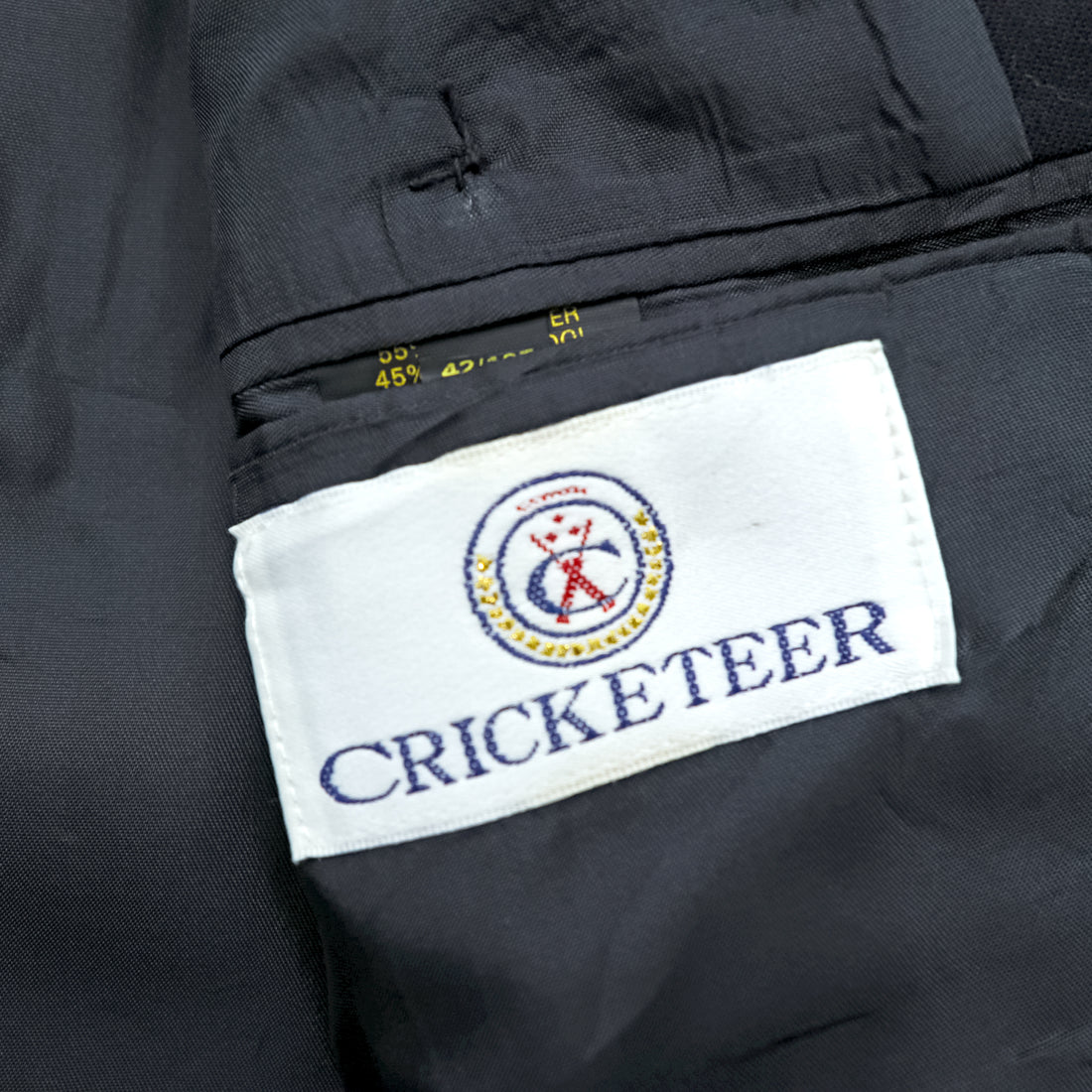 80s Vintage CRICKETEER カナダ製 ダブルジャケット ブレザー XL ネイビー ピークドラペル 金ボタン 紺ブレ テーラード 80年代